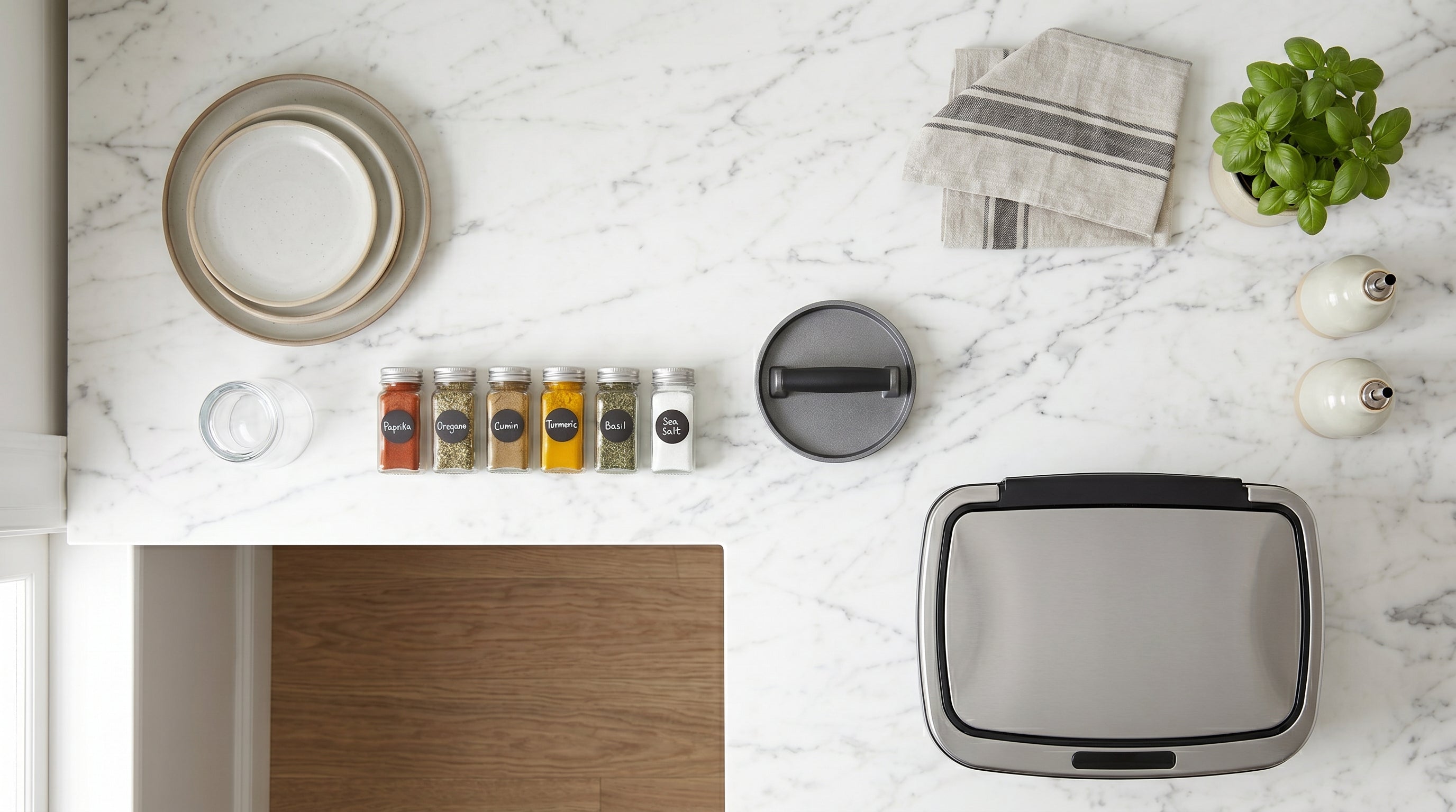 Top kitchen gadgets under $50 displayed on a modern countertop