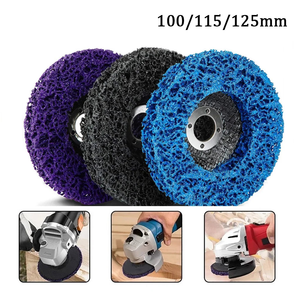 1Pcs100/115/125Mm Coral Disc Poly Strip Disc Diamond Grinding Wheel Flap Disc for Angle Grinder Paint Rust Removal Clean Abrasiv