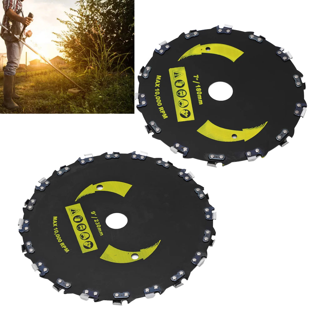 Chain Saw Disc Chainsaw Wheel Disc Right Angle Chain Disc Alloy Steel Blade Chainsaw Wheel Disc for Wood Plastic Carving Shaping