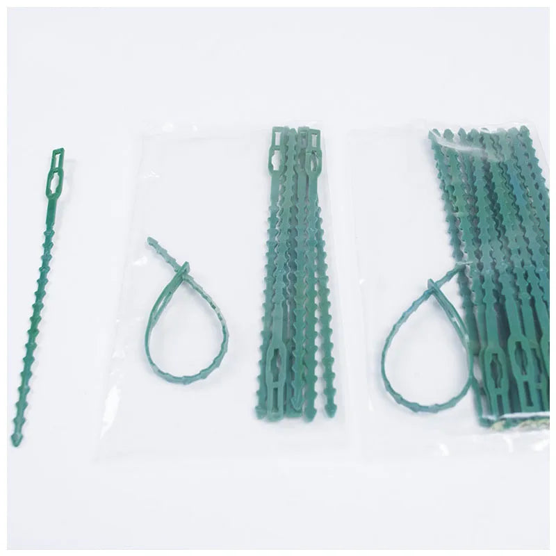 50/100Pcs Reusable Garden Cable Ties Plant Support Shrubs Fastener Tree Locking Nylon Adjustable Plastic Cable Ties Tools