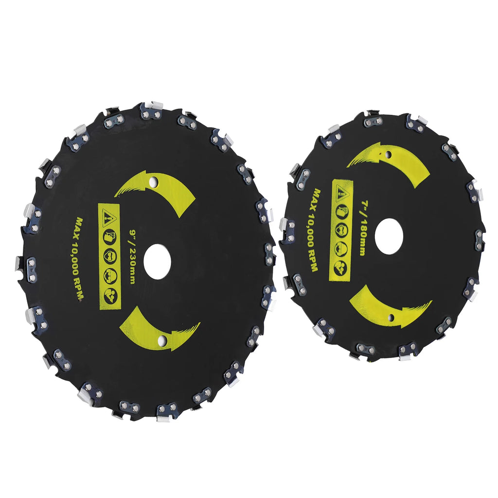 Chain Saw Disc Chainsaw Wheel Disc Right Angle Chain Disc Alloy Steel Blade Chainsaw Wheel Disc for Wood Plastic Carving Shaping