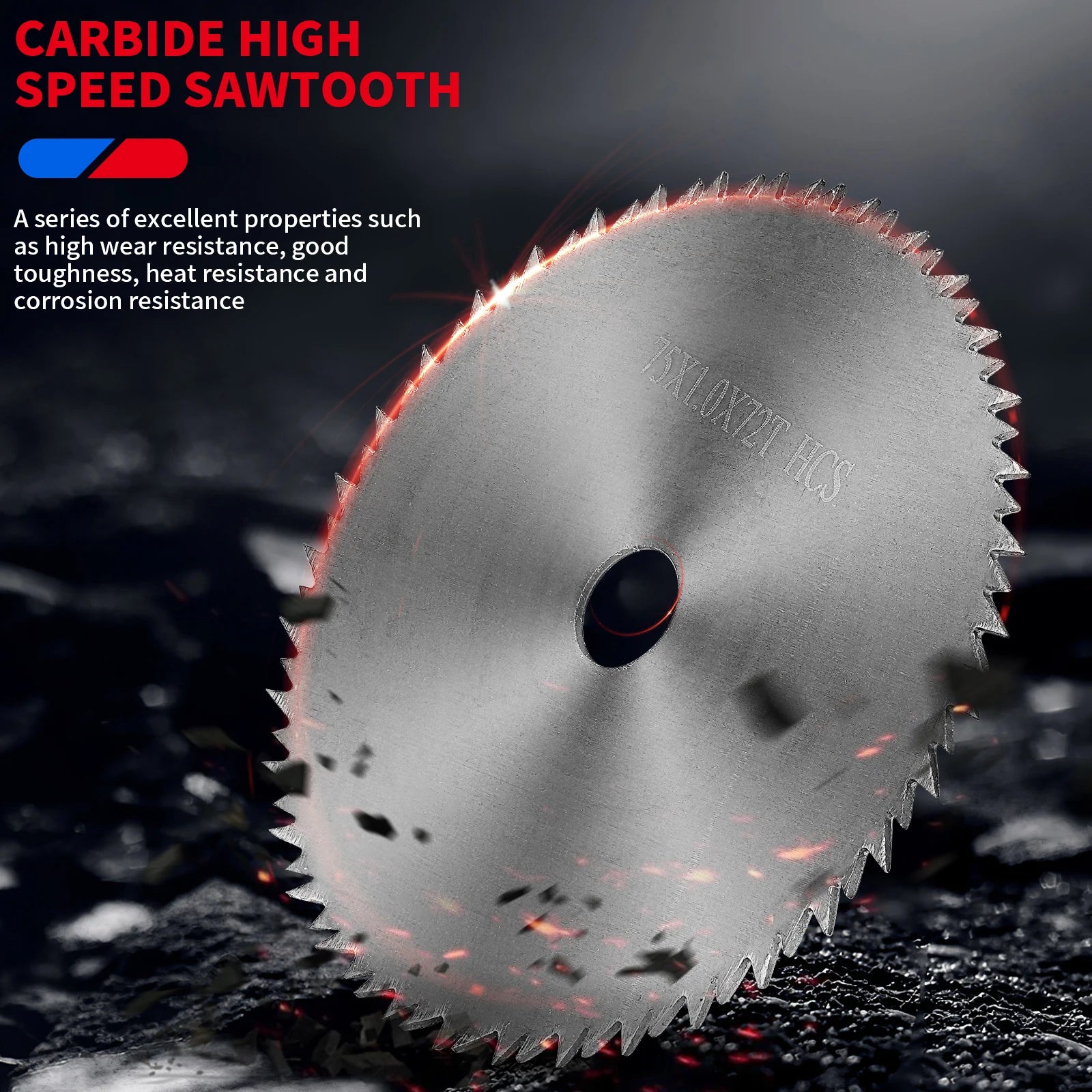 3Inch Carbide Circular Saw Blade Cutting Disc Power Tool Accessories for Wood Plastic Cutting 72T Saw Disc