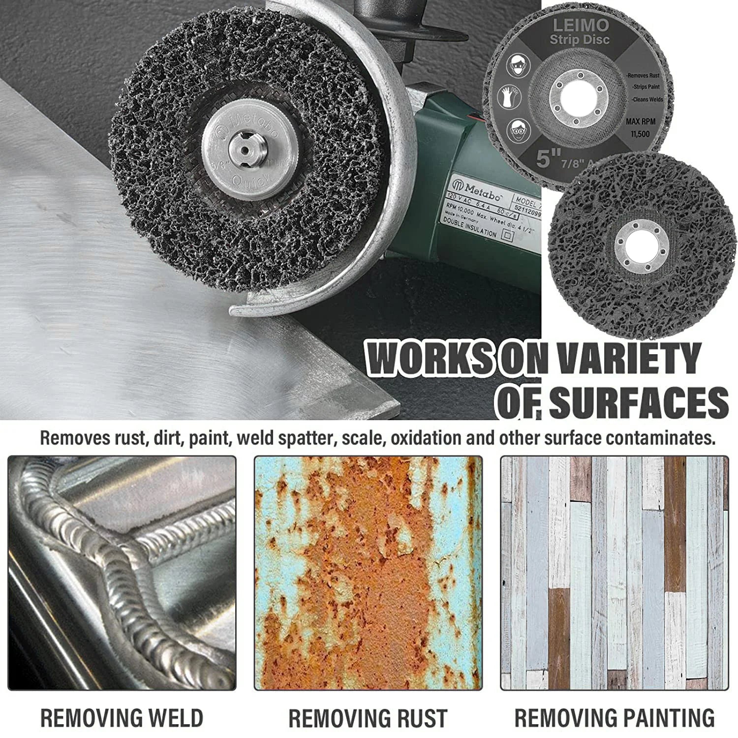 1Pcs100/115/125Mm Coral Disc Poly Strip Disc Diamond Grinding Wheel Flap Disc for Angle Grinder Paint Rust Removal Clean Abrasiv
