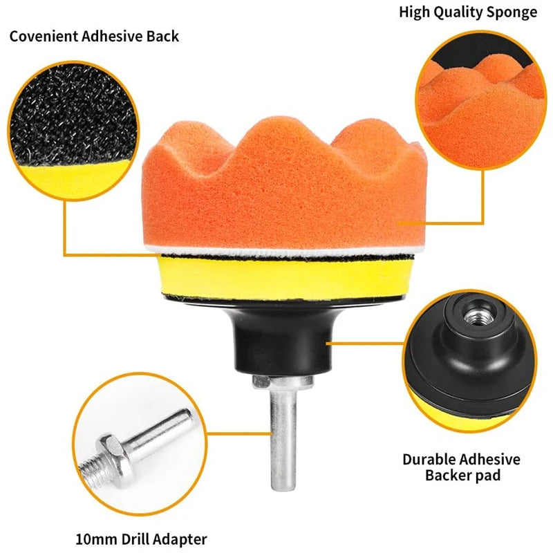 Car Polishing Foam Pad Kit – Buffer Wax Pads for Auto Scratch Removal, 5–39pc | Gearelo
