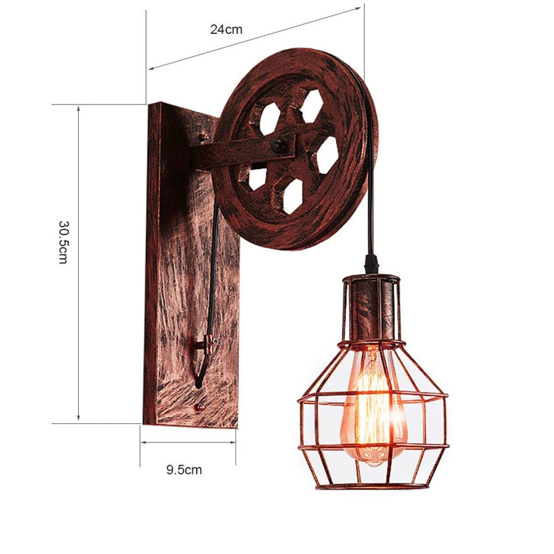 Retro Vintage LED Wall Sconce – Industrial Rustic Light Fixture | Gearelo