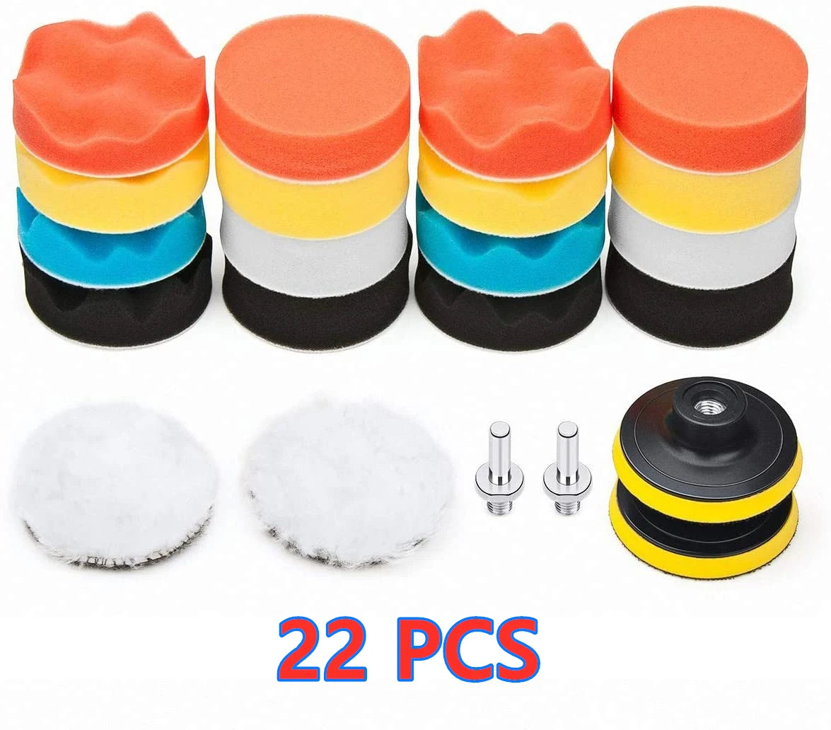 Car Polishing Foam Pad Kit – Buffer Wax Pads for Auto Scratch Removal, 5–39pc | Gearelo