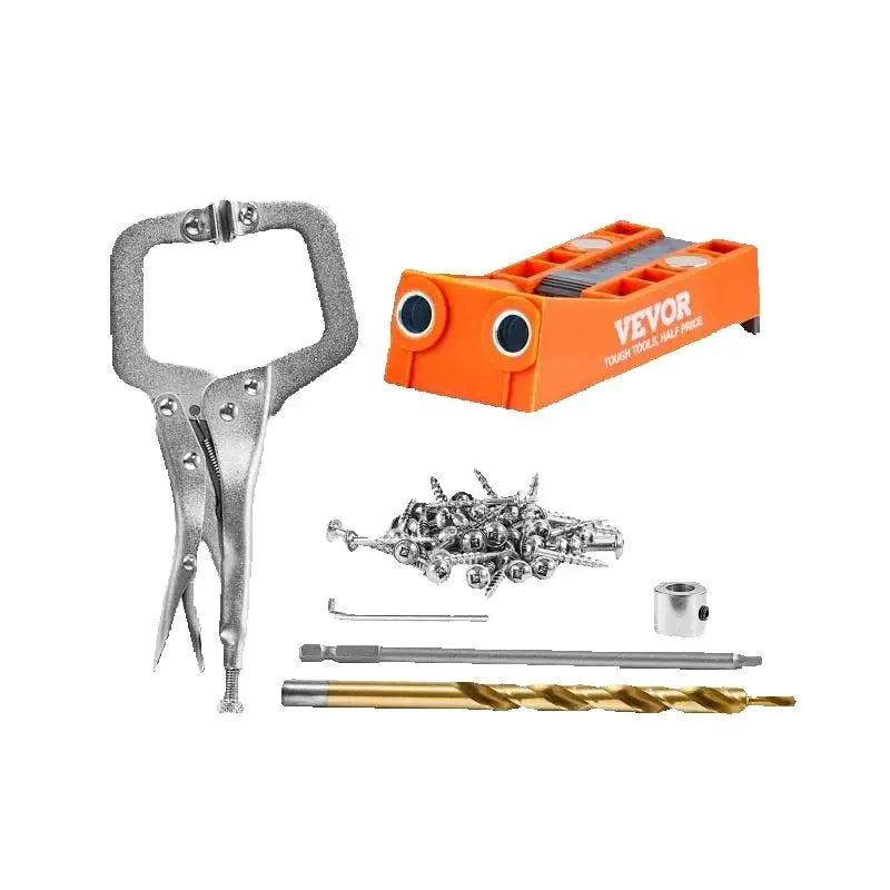 Mini Pocket Hole Jig Kit – 56 Pcs with C-Clamp & Step Drill