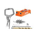 Mini Pocket Hole Jig Kit – 56 Pcs with C-Clamp & Step Drill