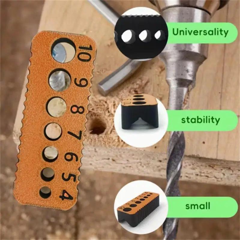 Drill Guide Jig Block – 4–10mm Precision Hole Locator Tool | Gearelo