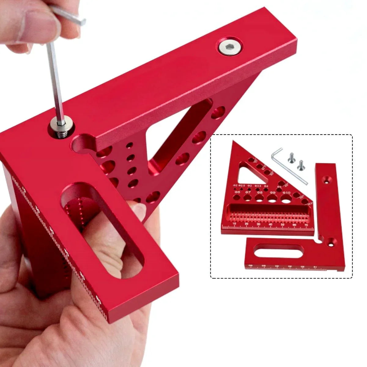 Multi-Angle Carpenter T-Square – Precision Aluminum Scribing Ruler for Woodworking | Gearelo