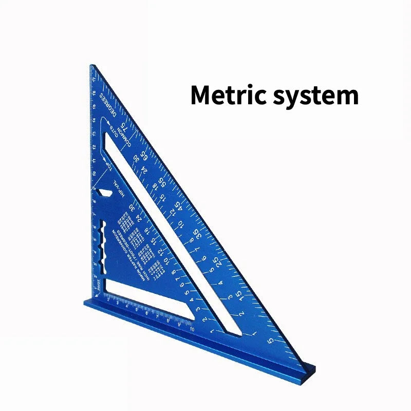 Aluminum Speed Square 7" – Carpenter Triangle Ruler, Inch & Metric | Gearelo