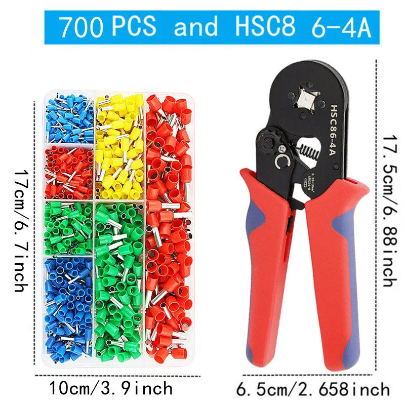 Tubular Wire Ferrule Crimping Terminal Set – Crimping Pliers & Connector Combo | Gearelo