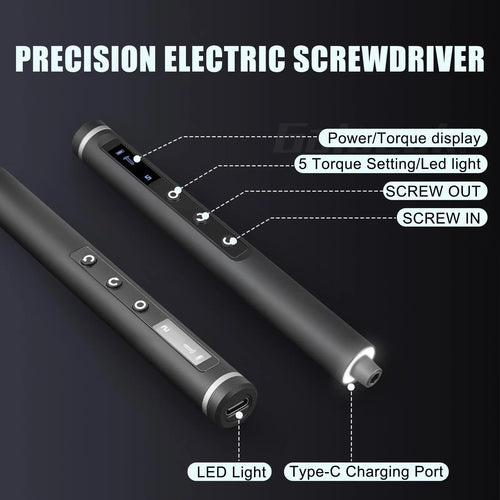 49-in-1 Electric Screwdriver Set – 5 Torque Settings, Flexible Shaft | Gearelo