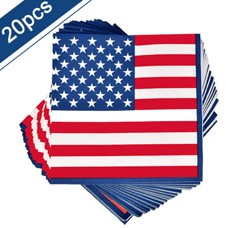 Independence Day Party Supplies Set – American Flag Tableware for 4th of July | Gearelo