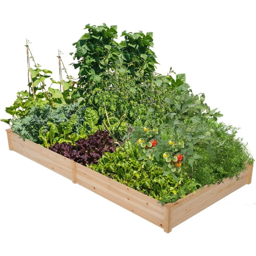 8×4ft Wooden Raised Garden Bed – Large Divisible Elevated Planter | Gearelo