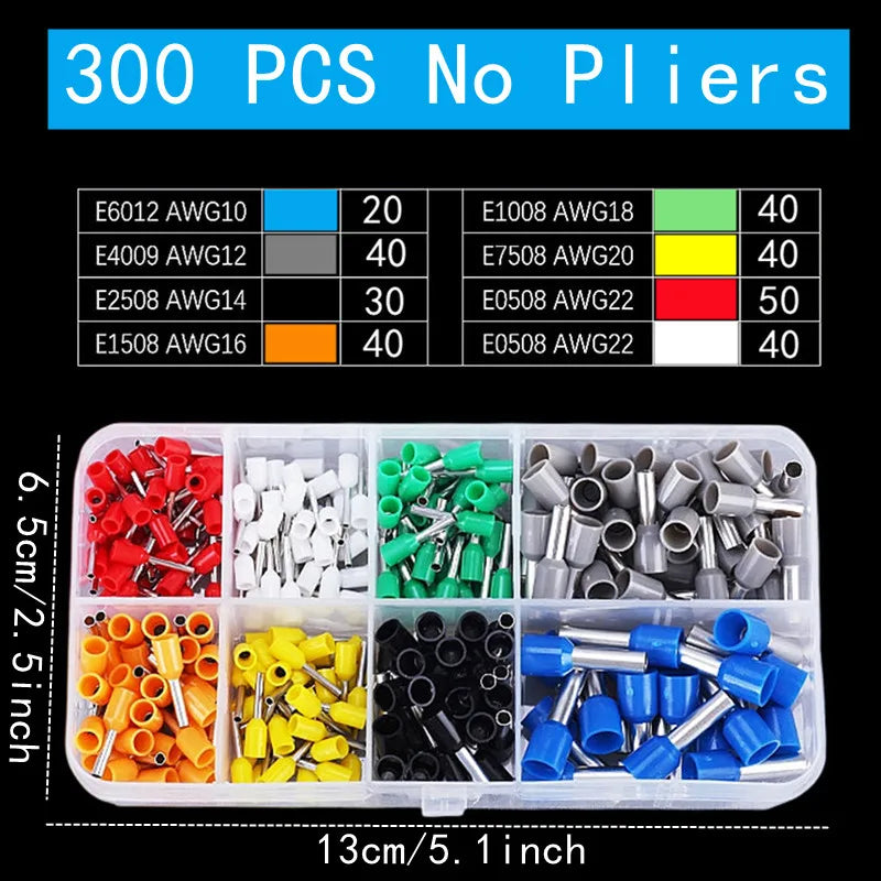 Tubular Wire Ferrule Crimping Terminal Set – Crimping Pliers & Connector Combo | Gearelo