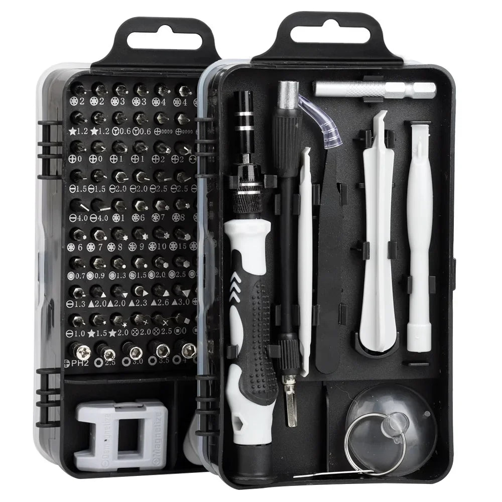 115-in-1 Precision Screwdriver Set – Repair Kit with Flexible Shaft & 98 Bits | Gearelo