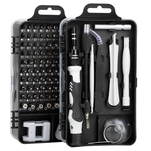 115-in-1 Precision Screwdriver Set – Repair Kit with Flexible Shaft & 98 Bits | Gearelo