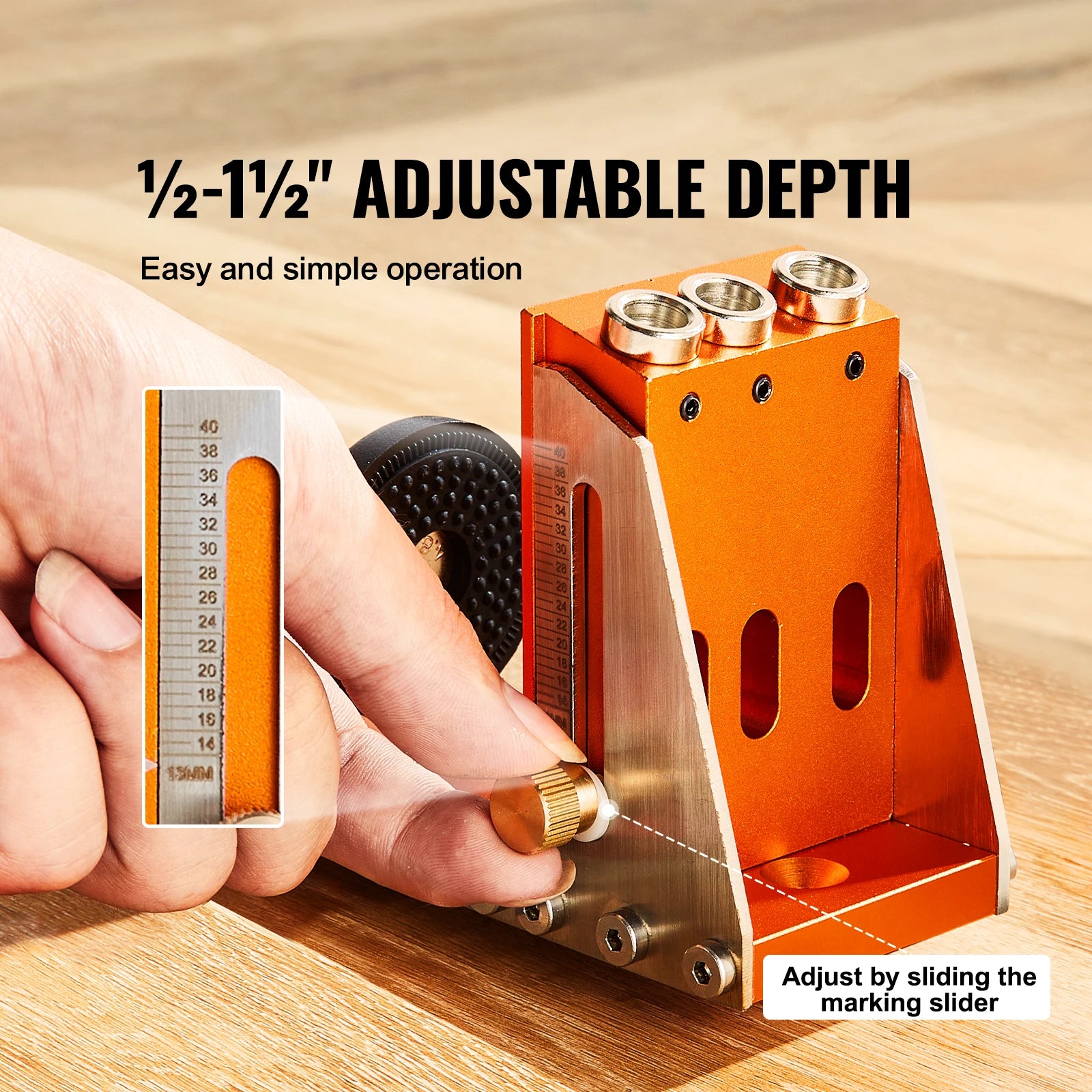 Pocket Hole Jig Kit – 30/34 Pcs Adjustable Drill Guide for Wood Joinery