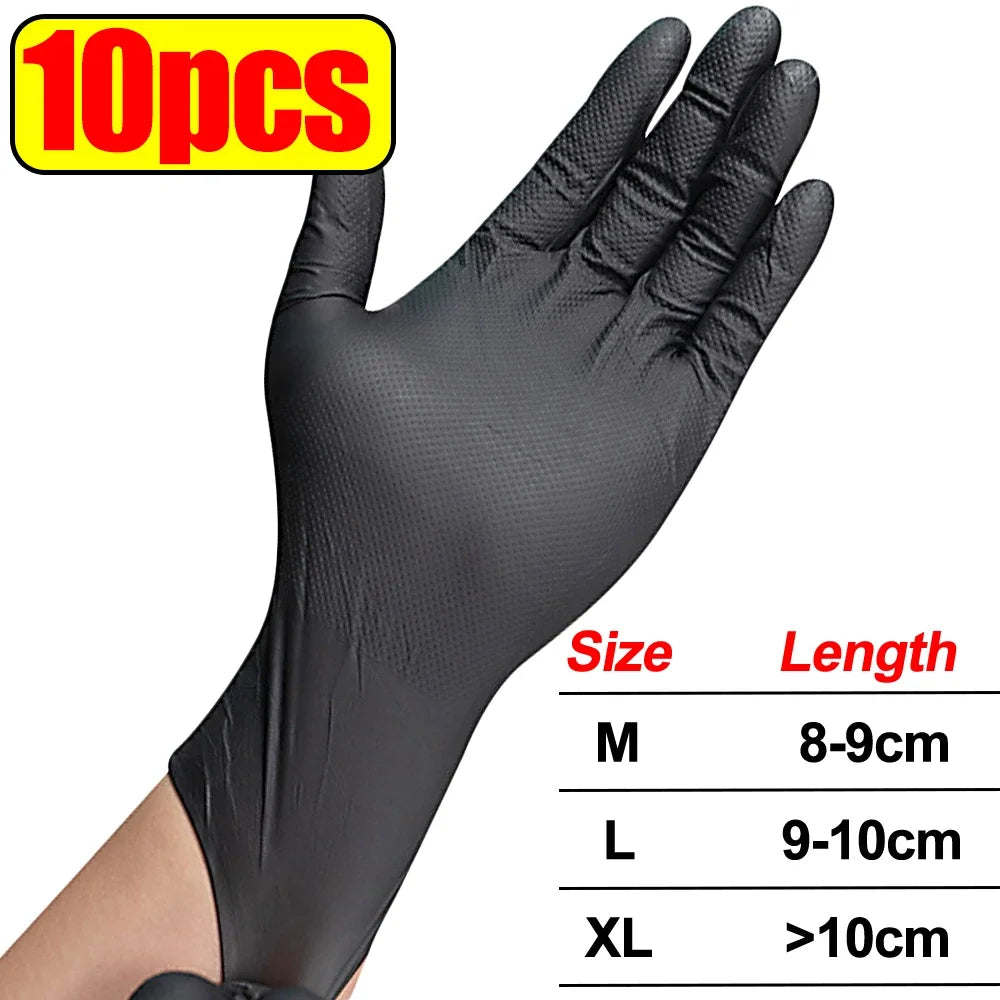Heavy Duty Nitrile Gloves 8-Mil – Extra Thick Mechanic & Garden – Black- 50pcs | Gearelo