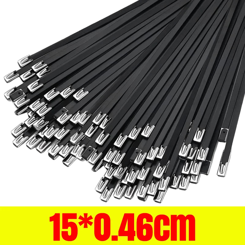 Stainless Steel Self-Locking Cable Ties – Heavy Duty, 10–100 Pack – 25CM | Gearelo