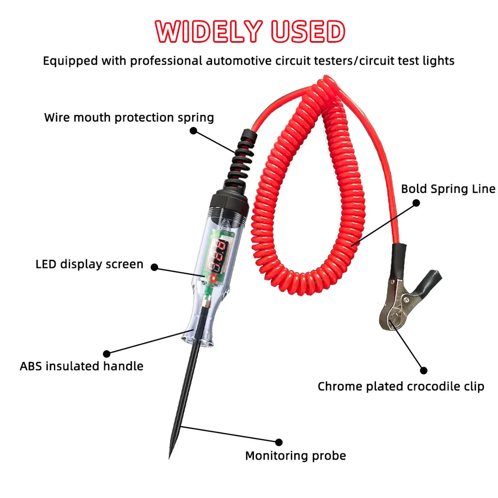 Car Voltage Circuit Tester – 6V/12V/24V Auto Diagnostic Probe Pen | Gearelo