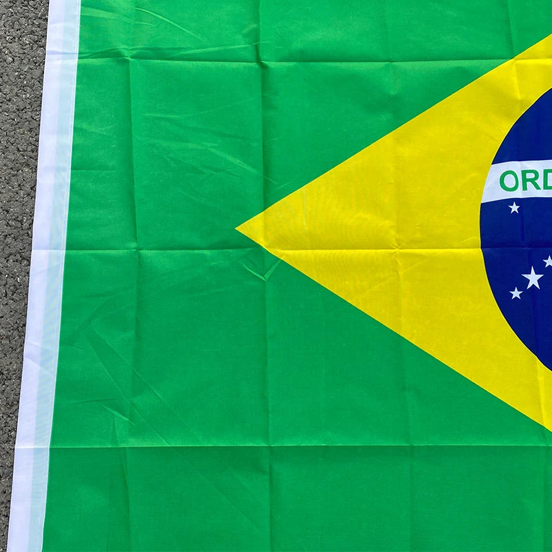 Large Brazil Flag – Polyester Digital Print Banner, 60×90cm or 90×150cm | Gearelo
