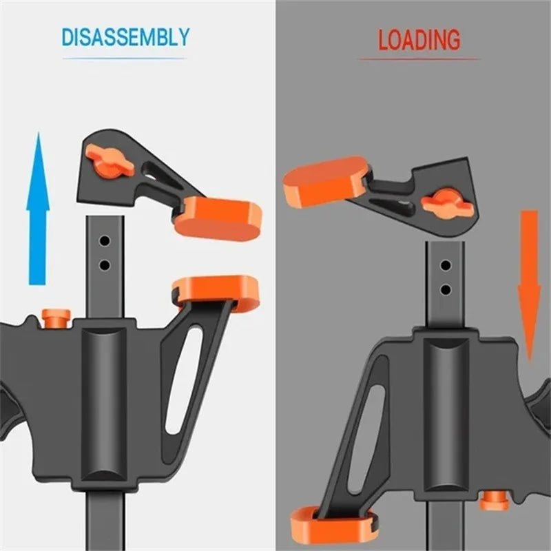 F-Clamp Woodworking Set – Quick-Release Ratchet Speed Squeeze Clamp | Gearelo
