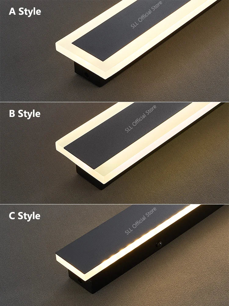 IP65 Outdoor LED Wall Sconce – Waterproof Long Strip Aluminum Light, 3000–6000K | Gearelo
