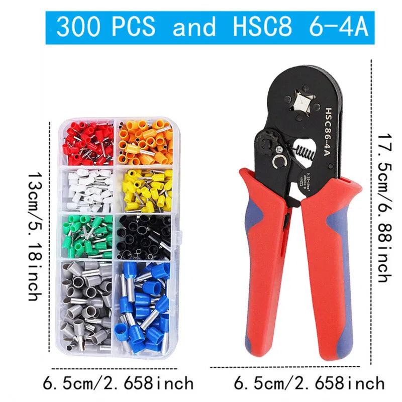 Tubular Wire Ferrule Crimping Terminal Set – Crimping Pliers & Connector Combo | Gearelo
