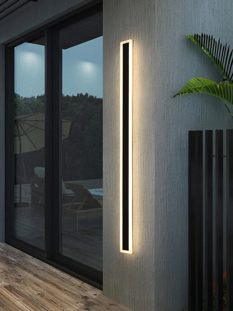 IP65 Outdoor LED Wall Sconce – Waterproof Long Strip Aluminum Light, 3000–6000K | Gearelo