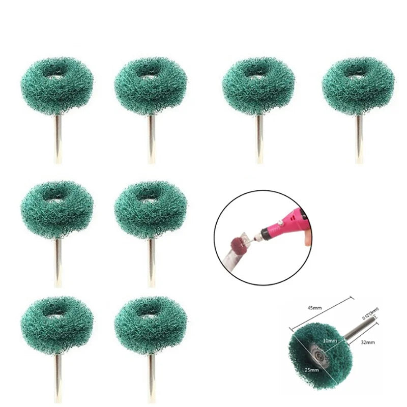 Nylon polishing wheel 3mm mandrel shank fits Dremel Bosch