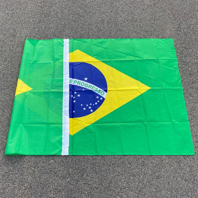 Large Brazil Flag – Polyester Digital Print Banner, 60×90cm or 90×150cm | Gearelo