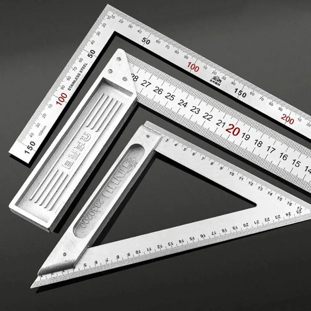 Aluminum Alloy 90° Right Angle Square Ruler – Woodworking Measuring Gauge | Gearelo
