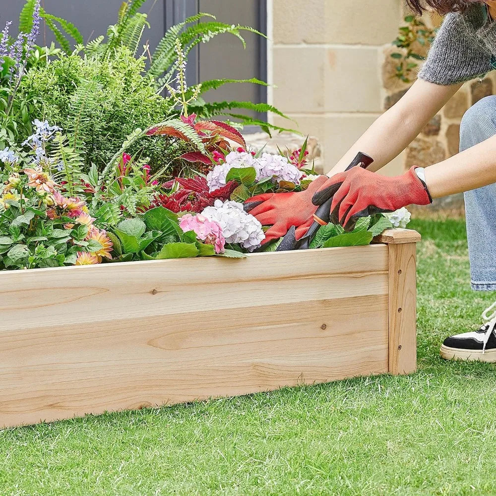 8×4ft Wooden Raised Garden Bed – Large Divisible Elevated Planter | Gearelo