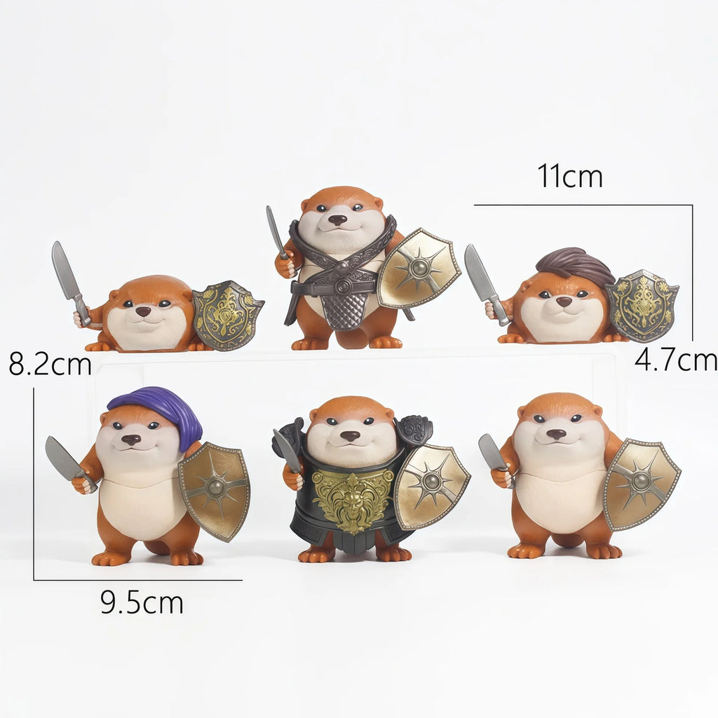 What The Dog Doing Knife Shield Figure Set – Desktop Ornament 6pcs | Gearelo