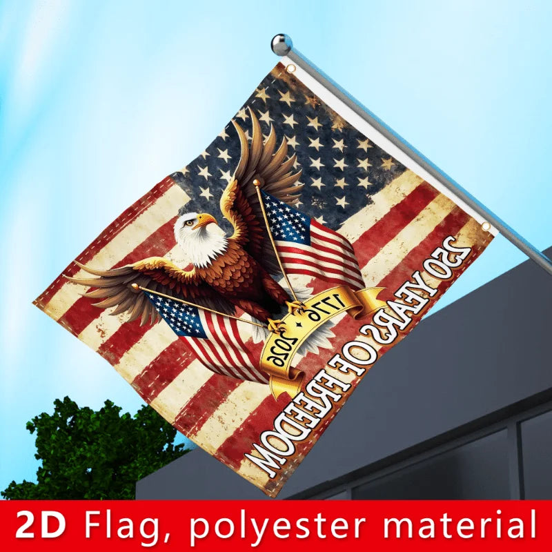 250th Anniversary Liberty Flag – 1776–2026 Bald Eagle Double-Sided Outdoor Flag | Gearelo