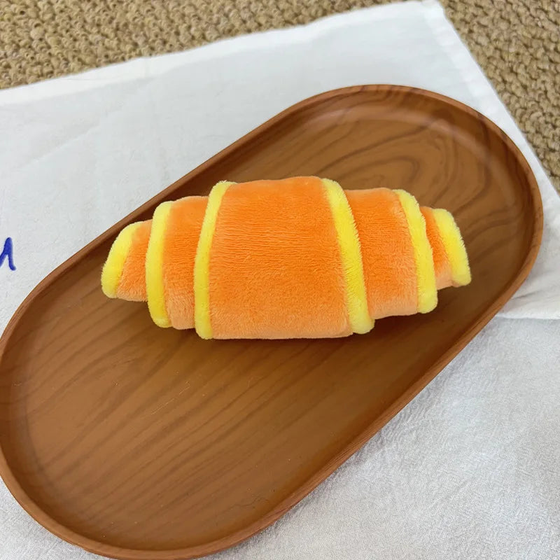 Soft Croissant Dog Toy – Bite-Resistant Treat Dispenser & Training | Gearelo