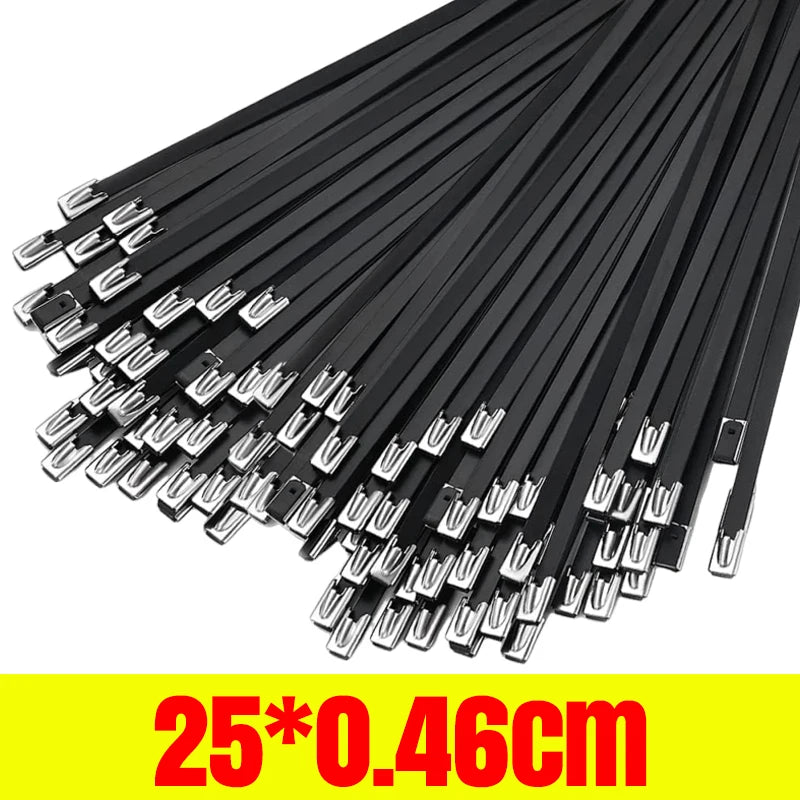 Stainless Steel Self-Locking Cable Ties – Heavy Duty, 10–100 Pack – 25CM | Gearelo