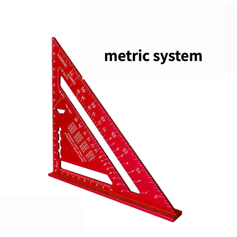Aluminum Speed Square 7" – Carpenter Triangle Ruler, Inch & Metric | Gearelo