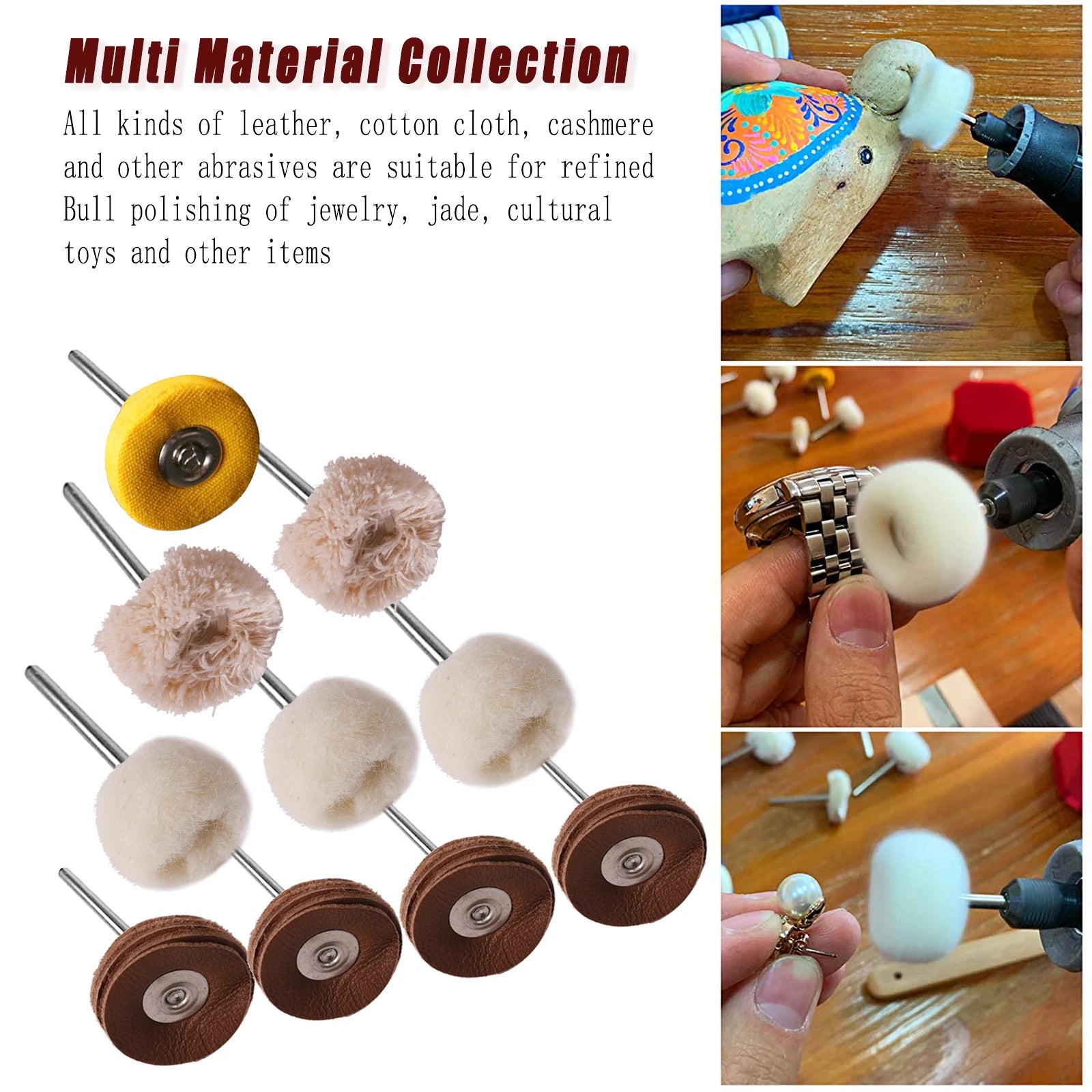 Dremel Polishing Wheel Set – Cotton, Wool & Felt Buffing Bits for Rotary Tools | Gearelo