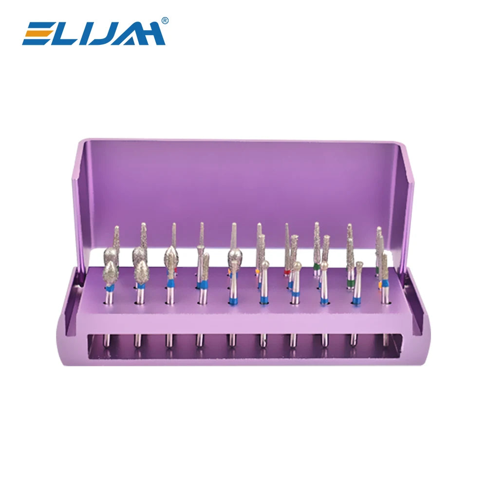 Diamond Bur Set 30pc – High Speed Rotary Drill Bits with Sterilization Block | Gearelo