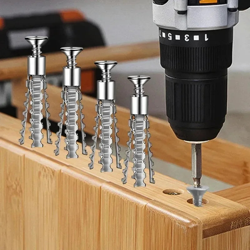 Hollow Wall Anchor Kit – 6/8mm Metal Expansion Screws & Plastic Plugs – 6mm | Gearelo