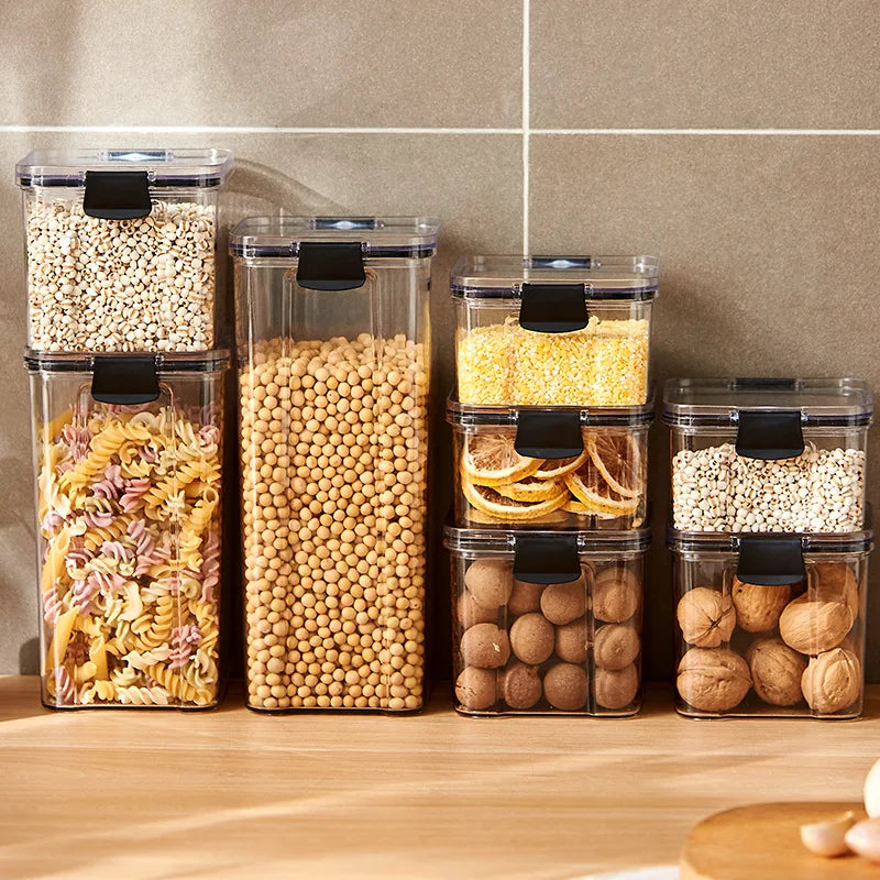 Airtight Kitchen Storage Jars Set – Moisture-Proof Grain & Seasoning Organizer | Gearelo