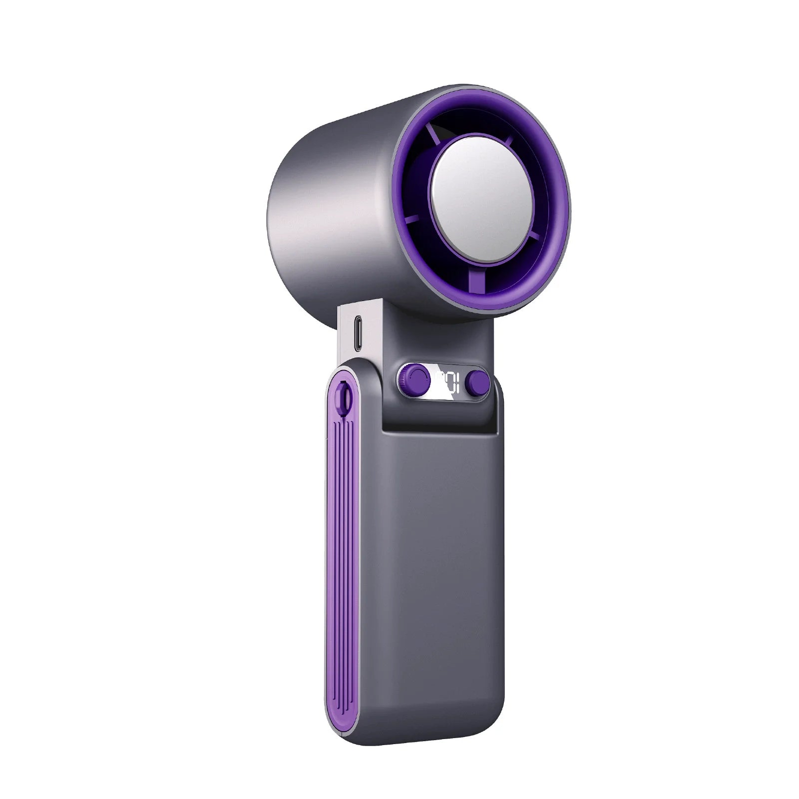 Bladeless Ice Cooling Handheld Fan – 100 Speeds, USB Rechargeable | Gearelo