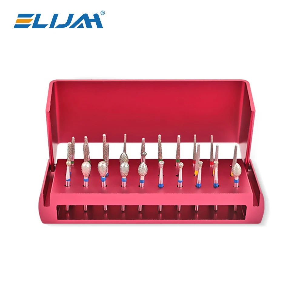 Diamond Bur Set 30pc – High Speed Rotary Drill Bits with Sterilization Block | Gearelo