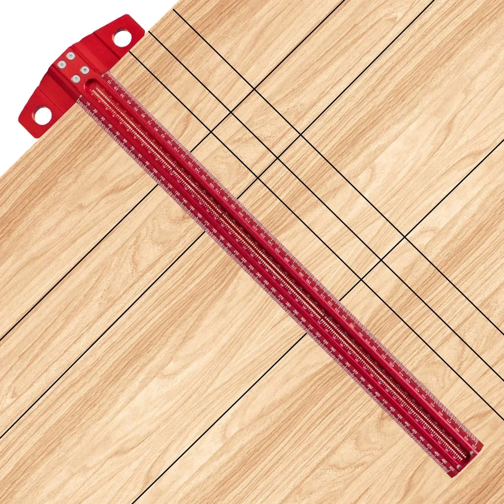 Aluminum Woodworking Marking T-Ruler – Precision Scribing Gauge, 60–500mm | Gearelo