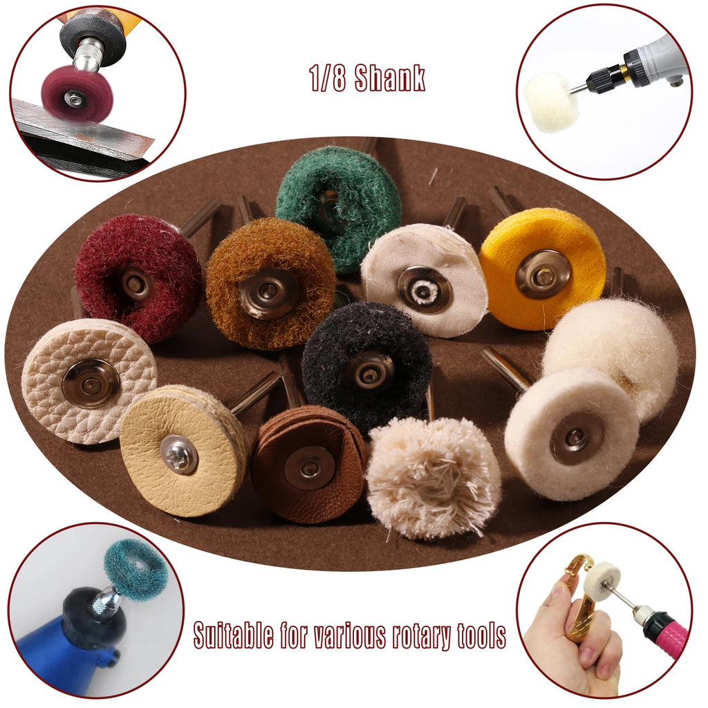Dremel Polishing Wheel Set – Cotton, Wool & Felt Buffing Bits for Rotary Tools | Gearelo