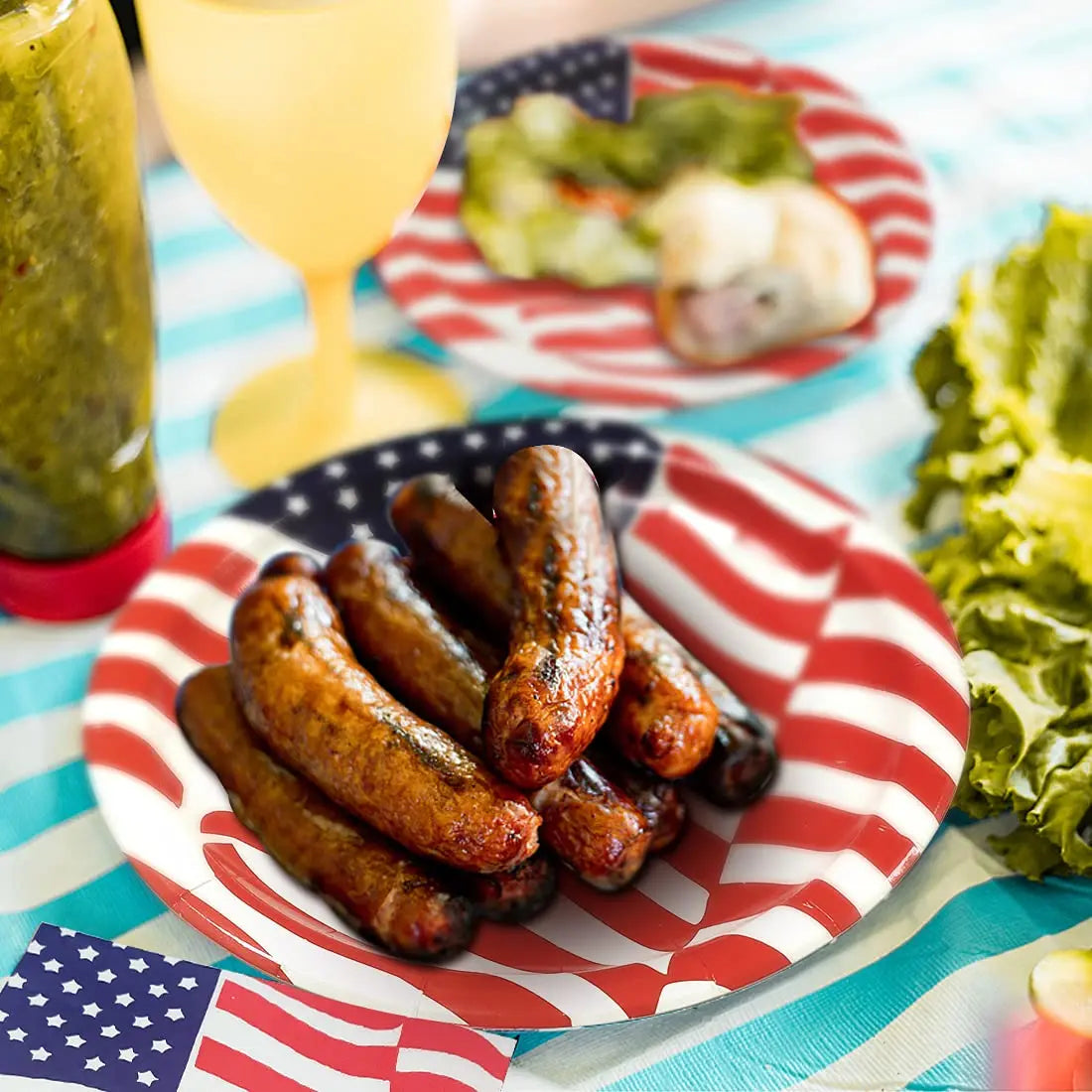 Independence Day Party Supplies Set – American Flag Tableware for 4th of July | Gearelo