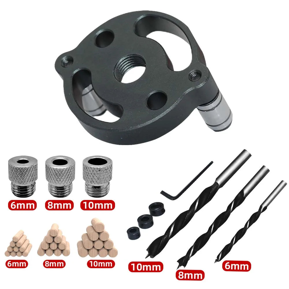 Dowel Jig Kit – Self-Centering Drill Guide with Steel Bushings, Woodworking Hole Locator | Gearelo